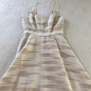 White spaghetti strap empire waist dress